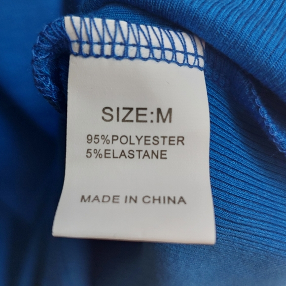 Fashion ribbed women's tank size M blue NWT - Picture 4 of 5